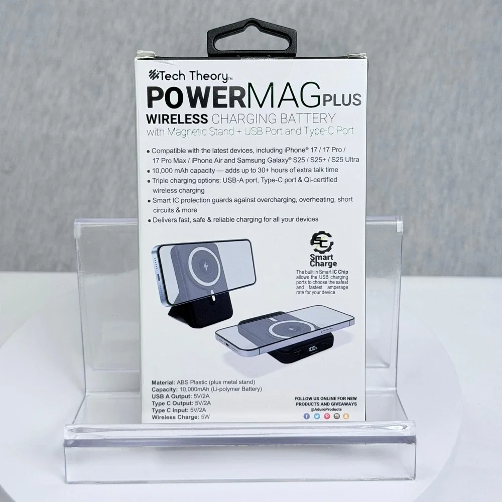 Tech Theory PowerMAG Plus 10000mAh Wireless Charging Battery Magnetic Stand